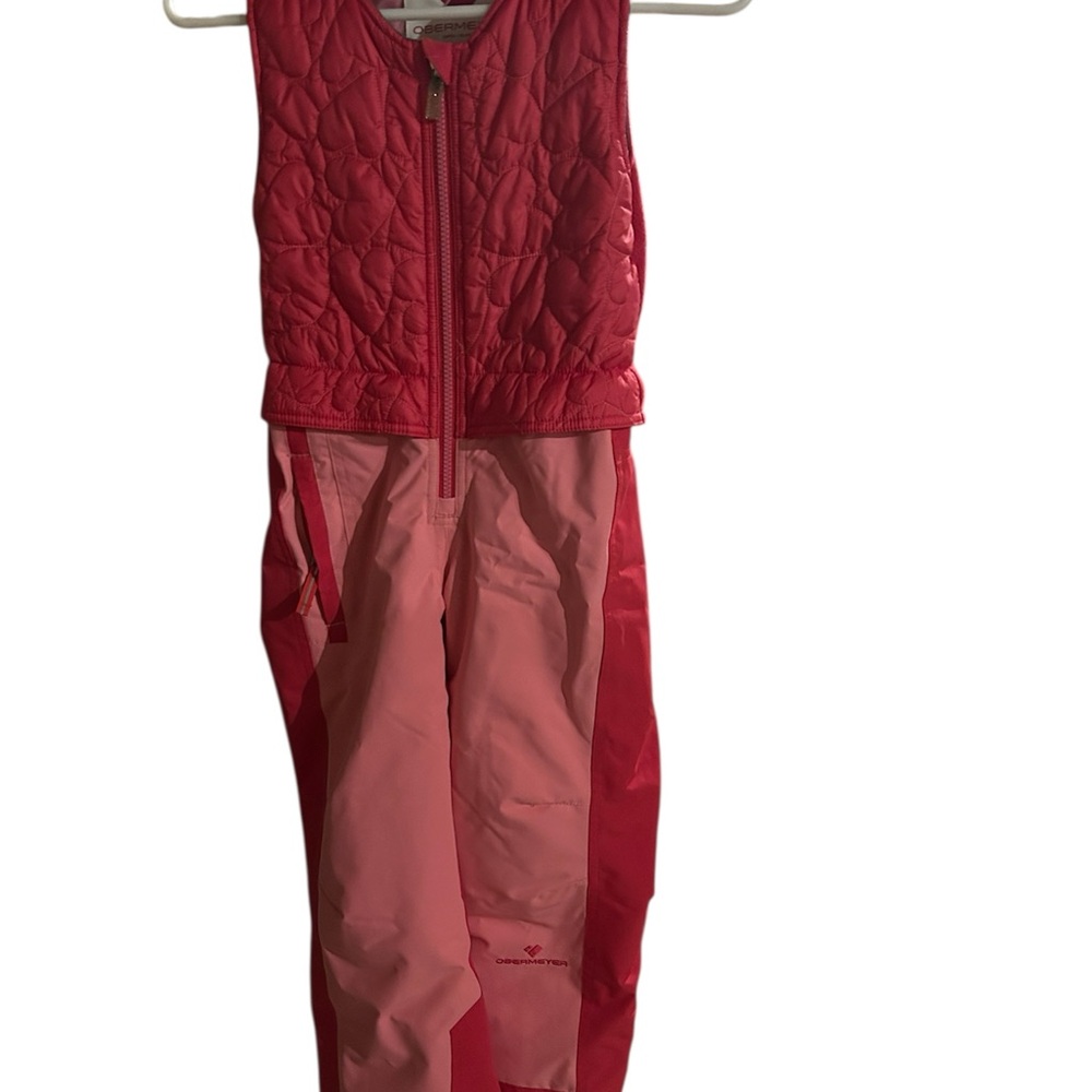 Red and Pink Quilted snow bib